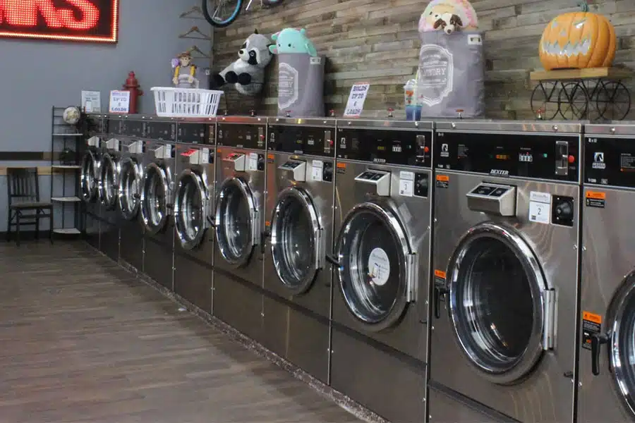 Front-loading Dexter washers at Laundry Pro
